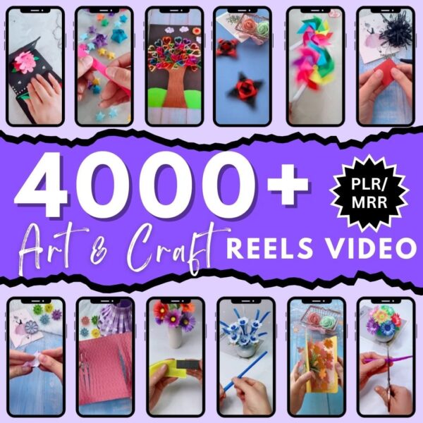 Art Crafts Reels Bundle | DIY Crafting Videos | Handmade Art Reels Bundle| Viral Video Templates Tiktok Video and youtube shorts PLR, MRR,