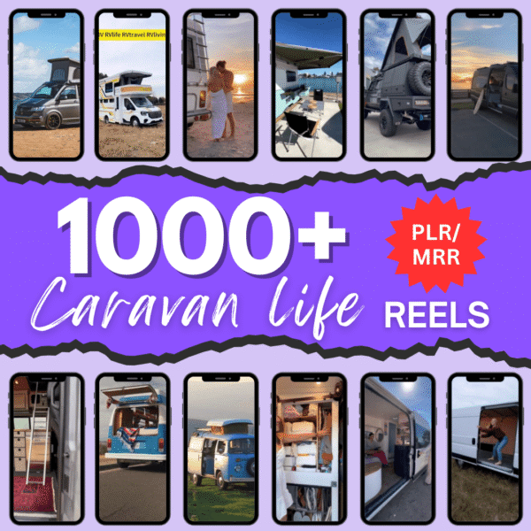 1000+ Caravan Life Reels Bundle | Ultimate Van Life Video Bundle | TikTok  Instagram Faceless Reels | MRR / PLR Digital Marketing