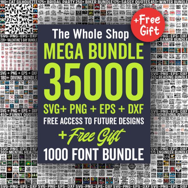 Exclusive Mega SVG Bundle: Cricut Files & Funny Designs