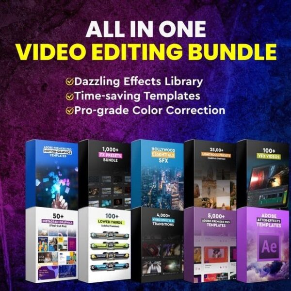 Get Affordable All-In-One Video Editing Assets Bundle You Need