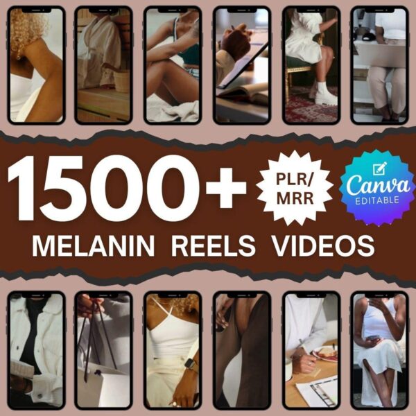 Get Unlock 1500+ Melanin Faceless Reels Video Bundle