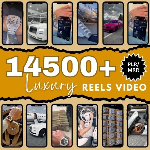 14,500+ Viral Luxury Rich Lifestyle Videos Reels, Cars, Yacht, Plane, Millionaire, TikTok, Instagram, YouTube, Digital Marketing, MRR, PLR
