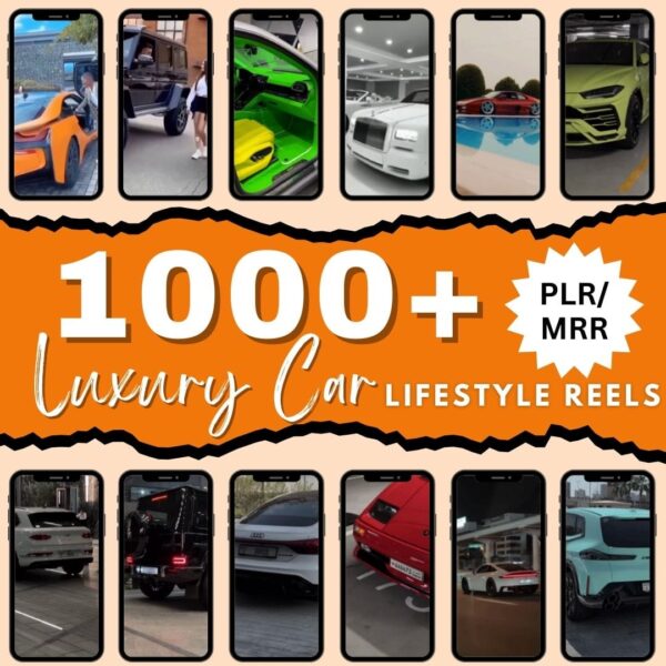 1000+ Rich luxury Lifestyle Reels Bundle instagram Cars, Yacht, Plane, Millionaire, TikTok, Instagram, YouTube, Digital Marketing, MRR, PLR